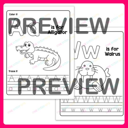 Alphabet Coloring Activities for Zoo Animals