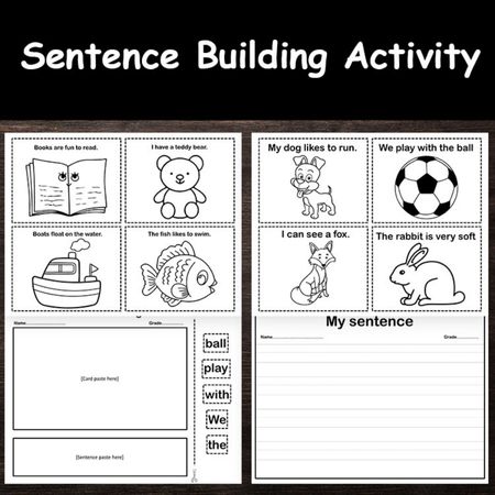 Building Sentences with Sight Words Activities Sheets