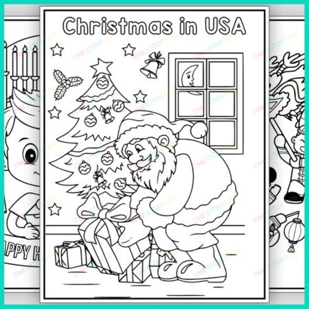 Christmas Holiday Coloring Worksheet pages