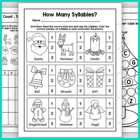 Christmas Math and Literacy Activities book