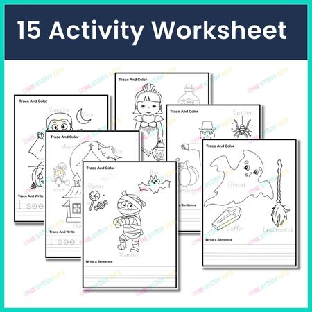 Coloring and Writing Activity Worksheets