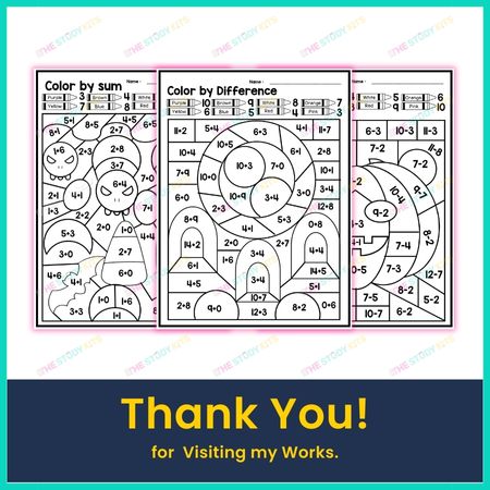 Halloween Math Addition and subtraction worksheet