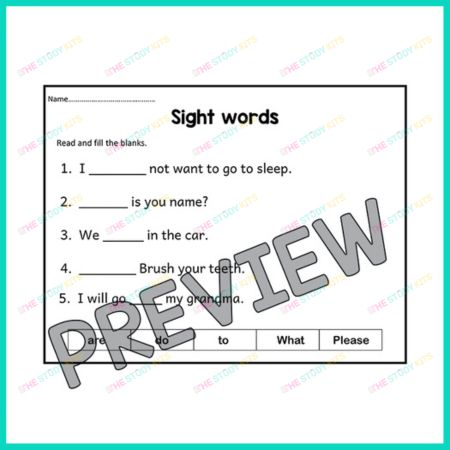 Kindergarten Math and Literacy ELA Worksheets