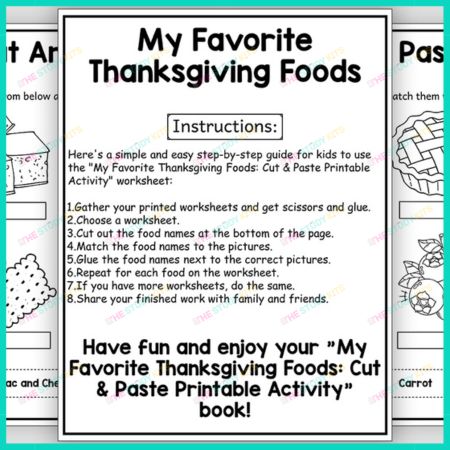 Thanksgiving Foods Cut & Paste Activities
