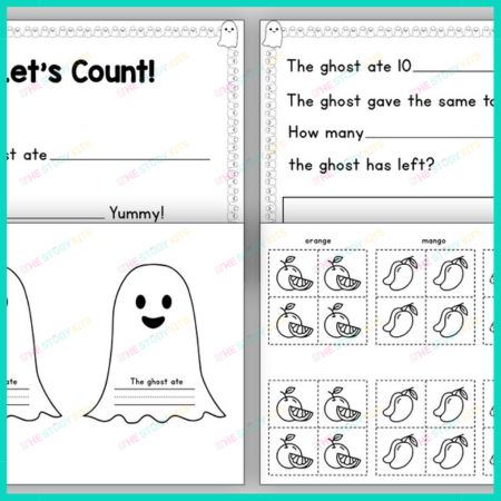 The Ghost's Dinner Writing & Math Activities Worksheet