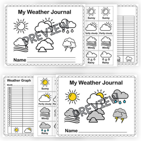 Weather Chart | Weather Journal Activities for Kindergarten - The Study ...